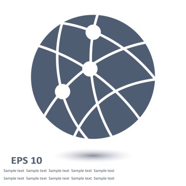 Sosyal ağ vektör simge.