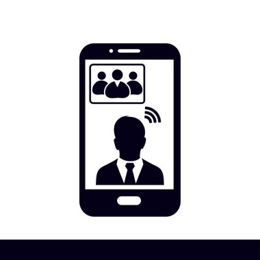 Online konferans simgesi.