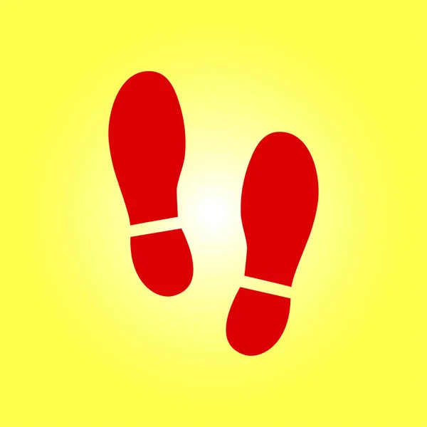 Cipő nyomtatási szimbólum. — Stock Vector