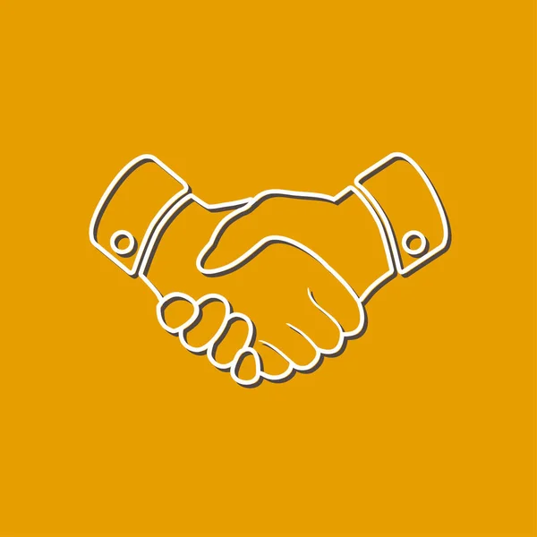 Handshake-Zeichen-Symbol. — Stockvektor