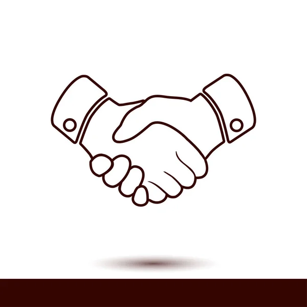 Handshake sign icon. — Stock Vector