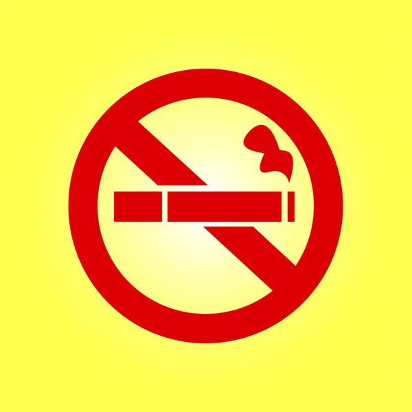 Sigara işareti yok.. — Stok Vektör