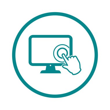 Monitör işareti simgesi.