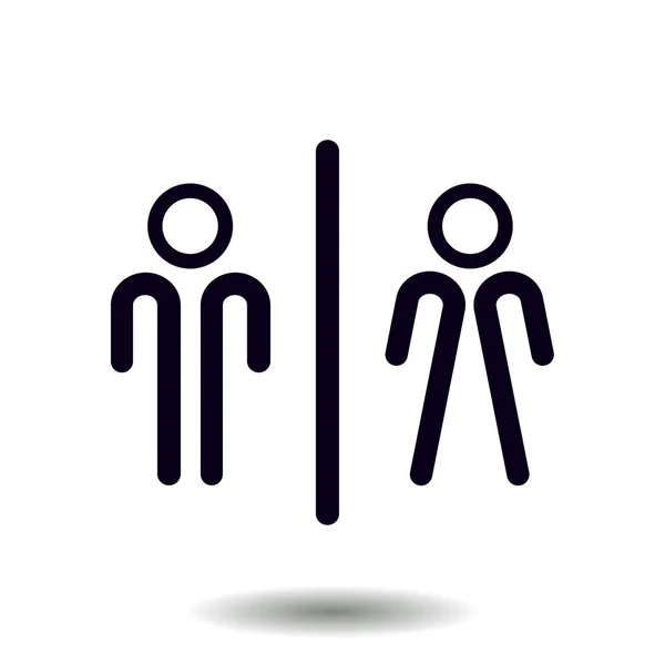Toalett skylt symbol. — Stock vektor