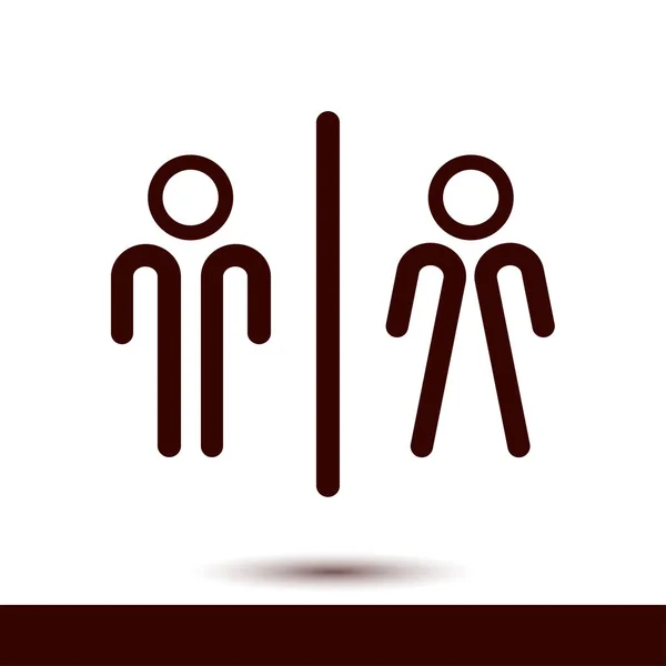 Symbole de signe de toilette . — Image vectorielle
