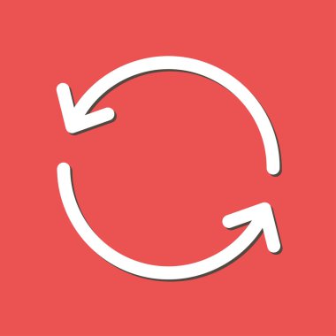 Ciircular ok işareti simge vektör. Düz tasarım stili.