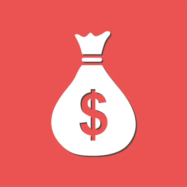 Money bag icon. — Stock Vector