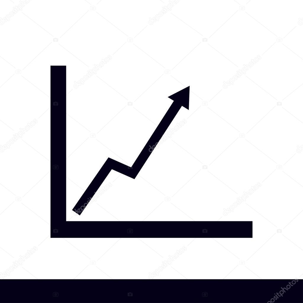 Business graph icon.