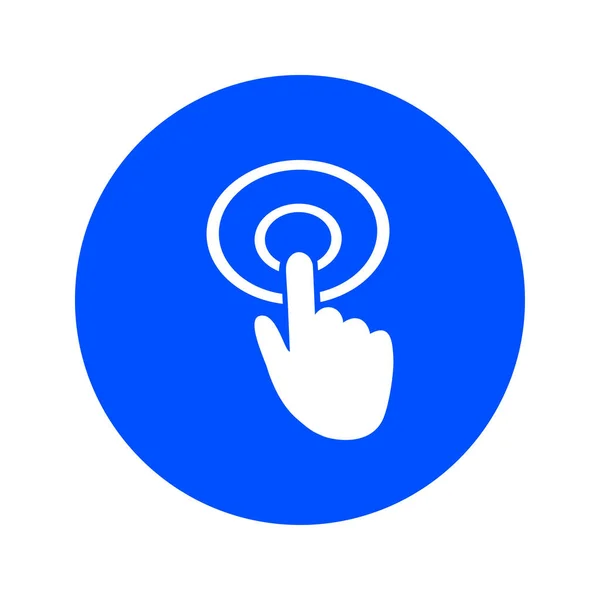 Kliknij przycisk ręcznie ikona wskaźnika. — Zdjęcie stockowe
