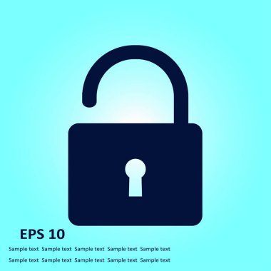 İşareti simgesi kilidini.