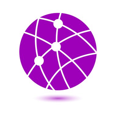 Sosyal ağ vektör simge.