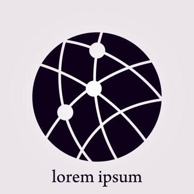 Sosyal ağ vektör simge.