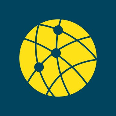 Sosyal ağ vektör simge.