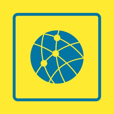 Sosyal ağ vektör simge.