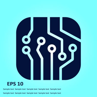 Mikroçip işareti simgesi.