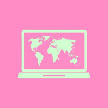 Dünya Haritası ile defter sembolü.