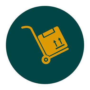 el arabası ile karton kutu.