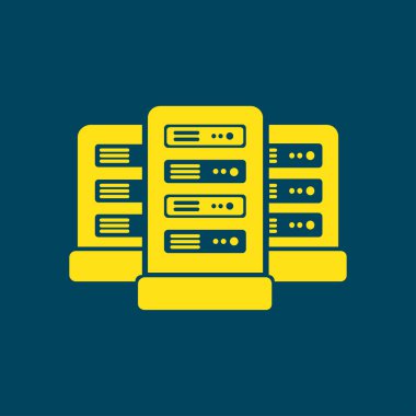 Sunucular içinde veri merkezi.