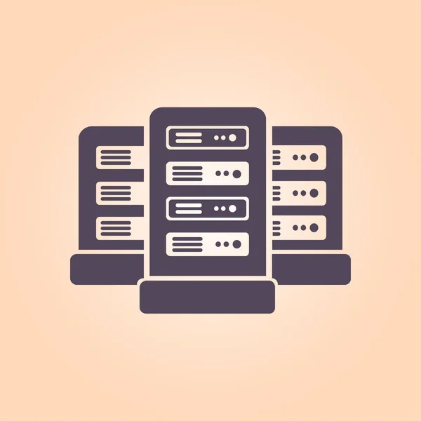 stock vector Servers in data center.