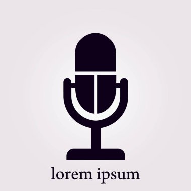 Mikrofon işareti simgesi.