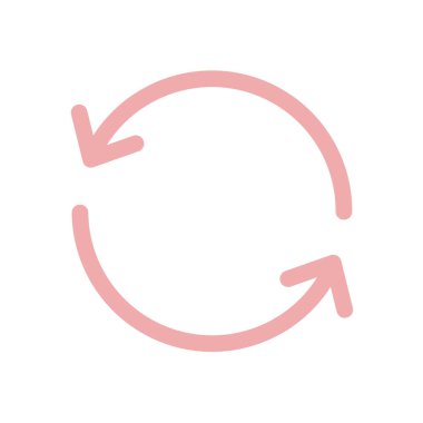 Ciircular ok işareti simge vektör. Düz tasarım stili.