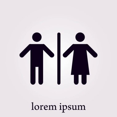 Tuvalet işareti simgesi.