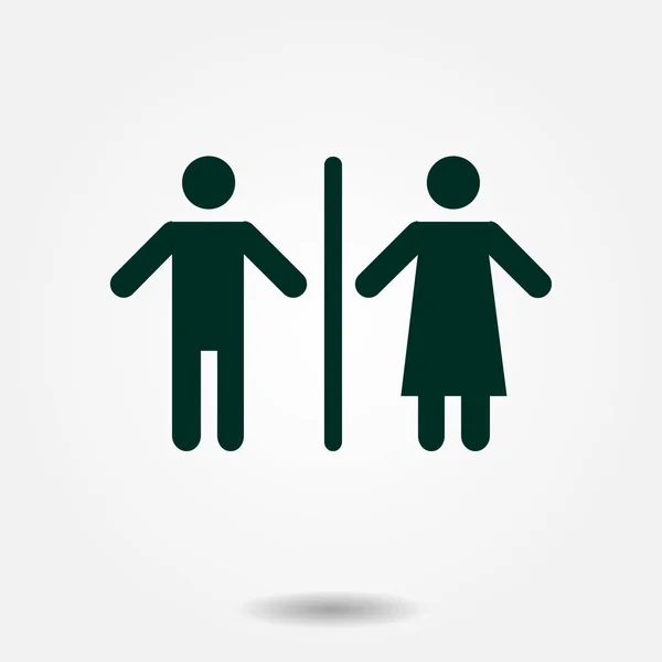 Toilettenschild-Symbol. — Stockvektor