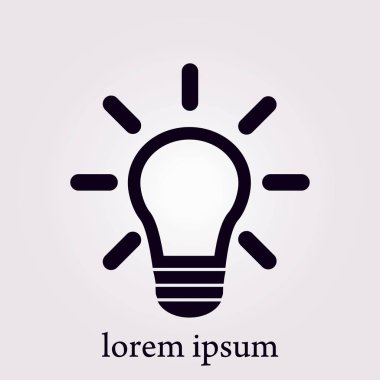 ampul işareti simgesi.