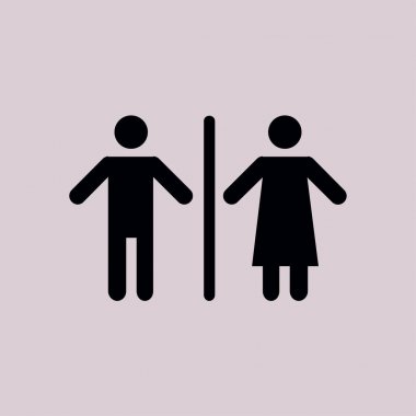 Tuvalet işareti simgesi.