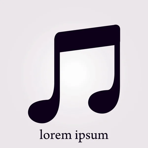 Müzik işareti simgesi. — Stok Vektör