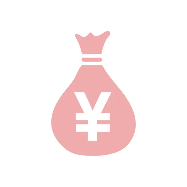 Icono de bolsa de dinero. — Vector de stock