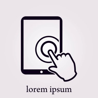 Touchpad işareti simgesi.