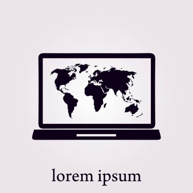 Dünya Haritası ile defter sembolü.