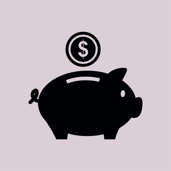 Piggy bank pénzt. — Stock Vector