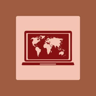 Dünya Haritası ile defter sembolü.