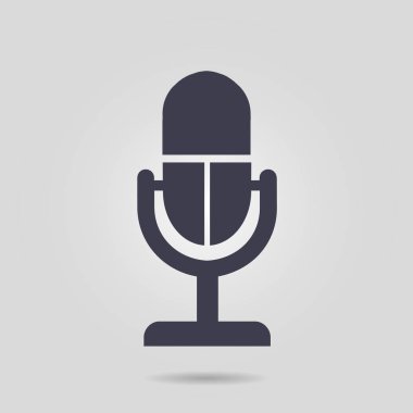 Mikrofon işareti simgesi.