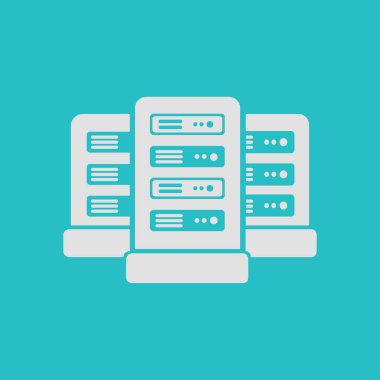 Sunucular içinde veri merkezi.