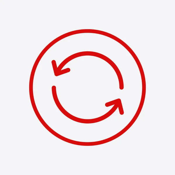 Ciircular arrow sign vector icon. Flat design style. — Stock Vector