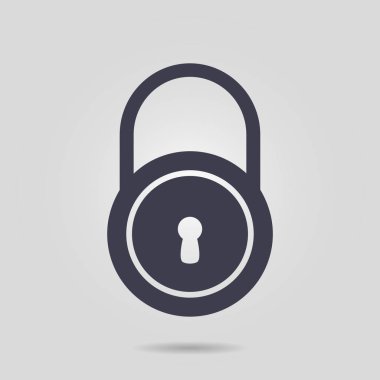 Kilit işareti simgesi.