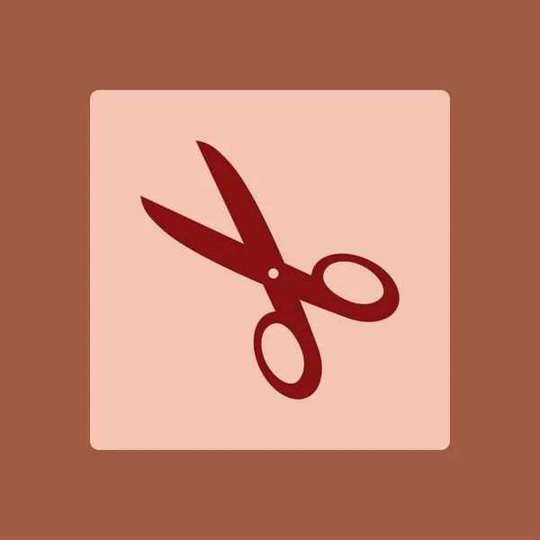 Sakse med-cut linjer ikon . – Stock-vektor