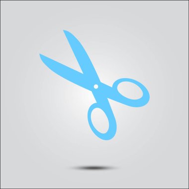 Makas ile kesme hatları simgesi.