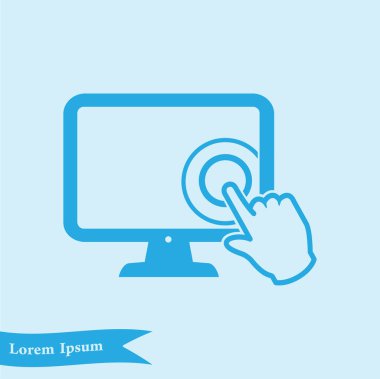 Monitör işareti simgesi.