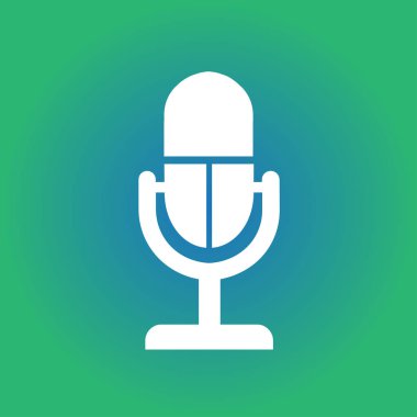 Mikrofon işareti simgesi.