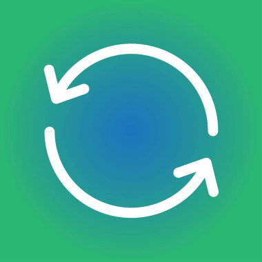 Ciircular ok işareti simge vektör. Düz tasarım stili.