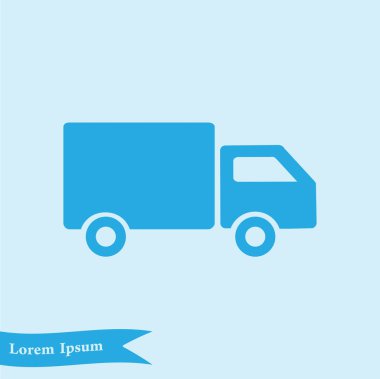 Teslimat kamyonu işareti simgesi.