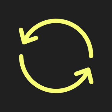 Ciircular ok işareti simge vektör. Düz tasarım stili.