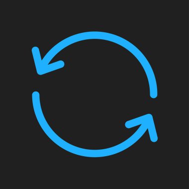 Ciircular ok işareti simge vektör. Düz tasarım stili.