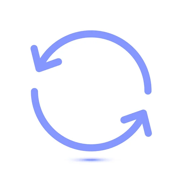 Ciircular arrow sign vector icon. Flat design style. — Stock Vector