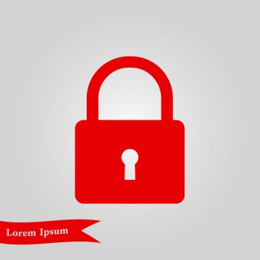 Kilit işareti simgesi.