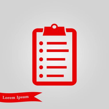 onay listesi sembolü.